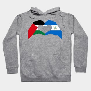 We Heart Palestine & Nicaragua Patriot Flag Series Hoodie